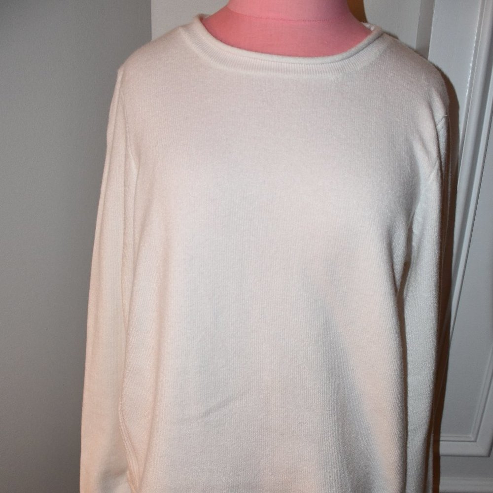 Vision 155  Crew Neck Sweater  in  Cream  Size: MD